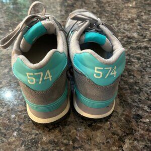New Balance 574 Womens Size 8.5 Gray and light blue sneakers